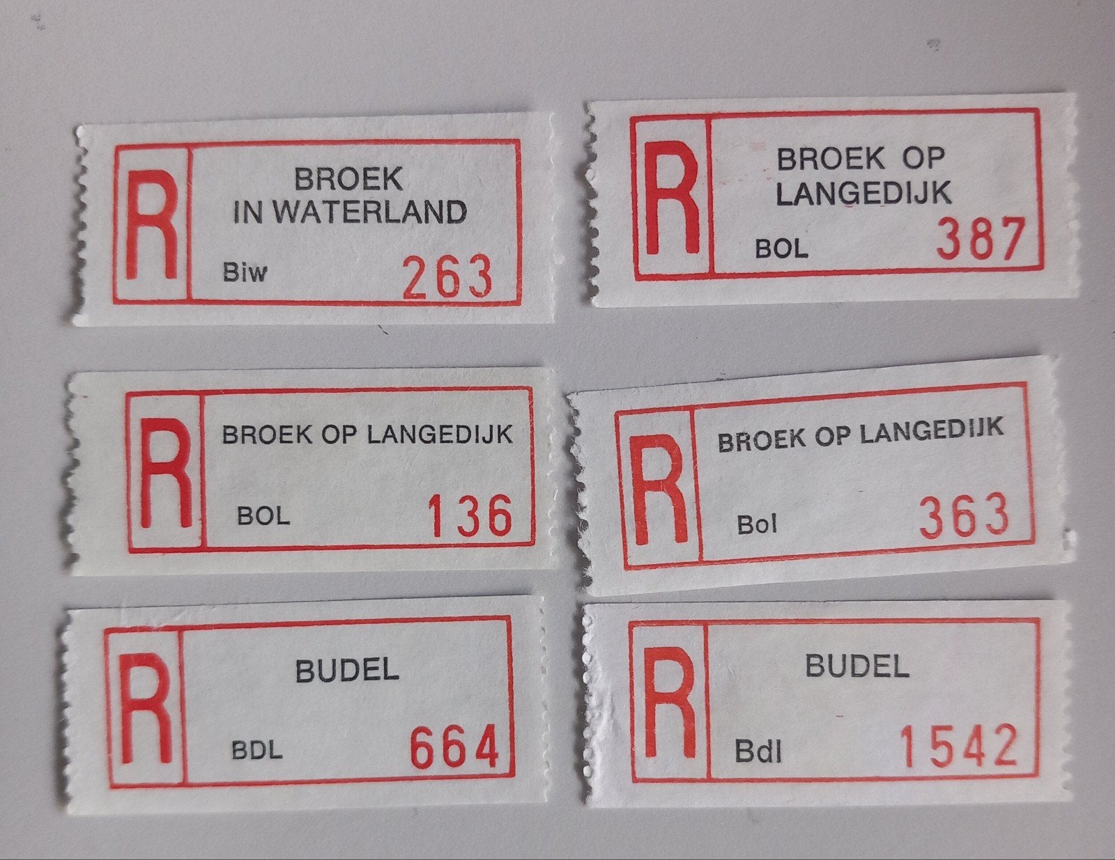 Aantekenstrookjes B, Postzegels en Munten, Postzegels | Nederland, Ophalen of Verzenden
