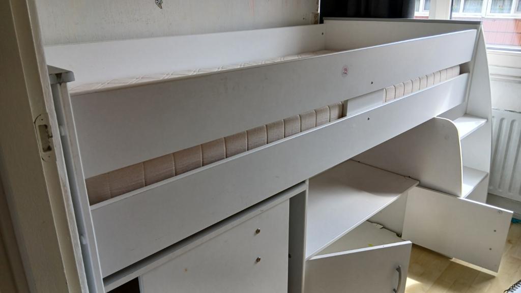 Stapelbed staat goed, 90 cm, 160 tot 180 cm, Tweepersoons, Ophalen of Verzenden