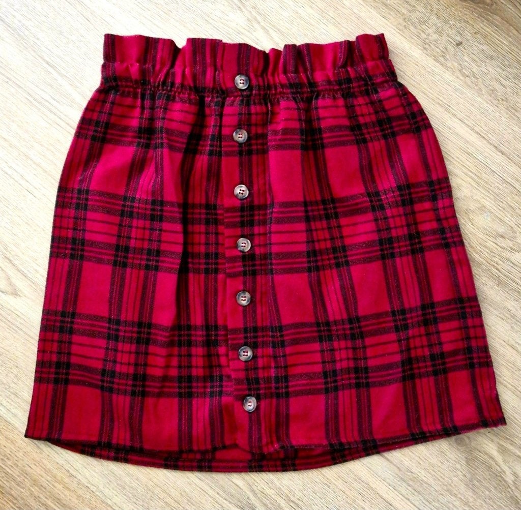 Rood/zwart geruite dames rok Pull&Bear maat M, Maat 38/40 (M), Ophalen of Verzenden, Zo goed als nieuw, Pull & Bear