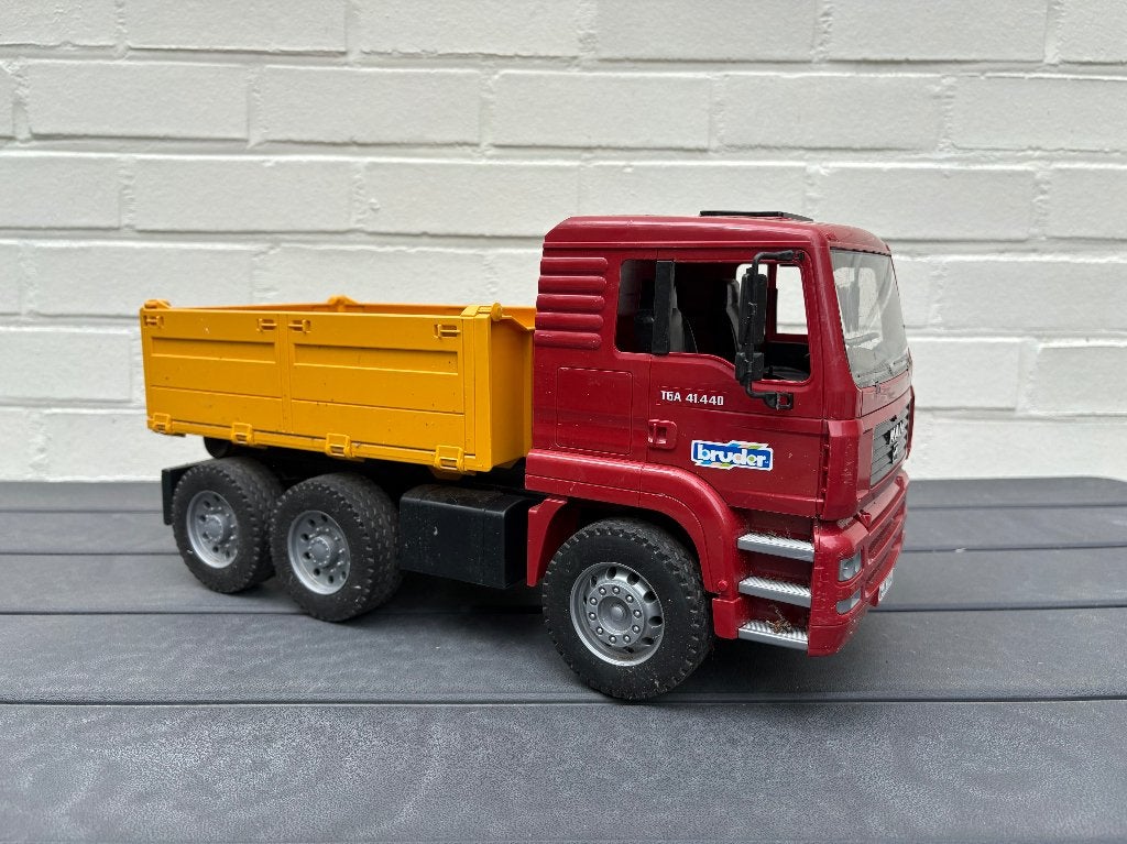 Bruder MAN TGA Kipper Vrachtwagen / Kiepauto – Schaal 1:16, Kinderen en Baby's, Ophalen of Verzenden, Zo goed als nieuw