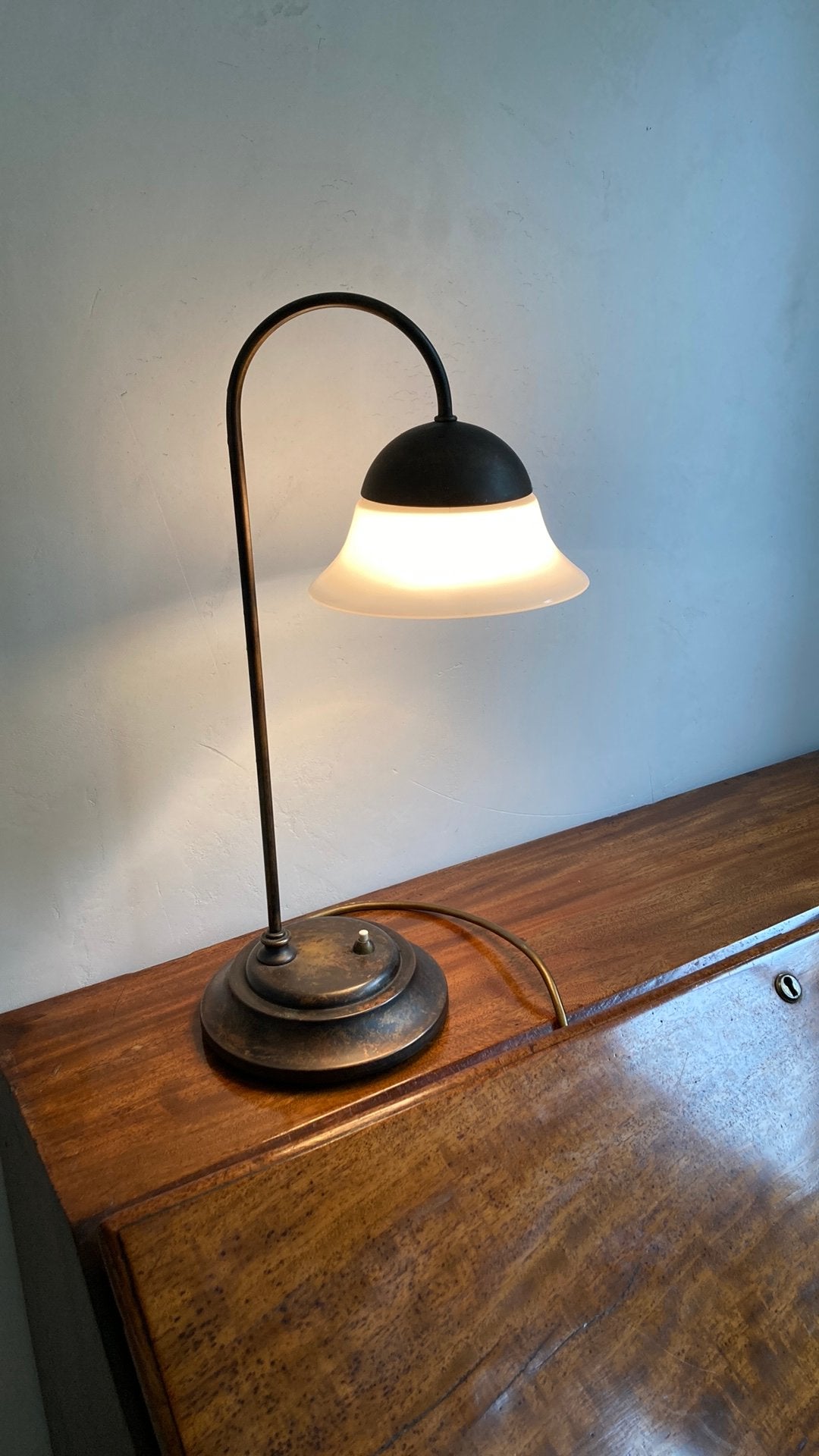 Lampje, bureaulampje, klassiek, Ophalen, Klassiek, Zo goed als nieuw, Glas