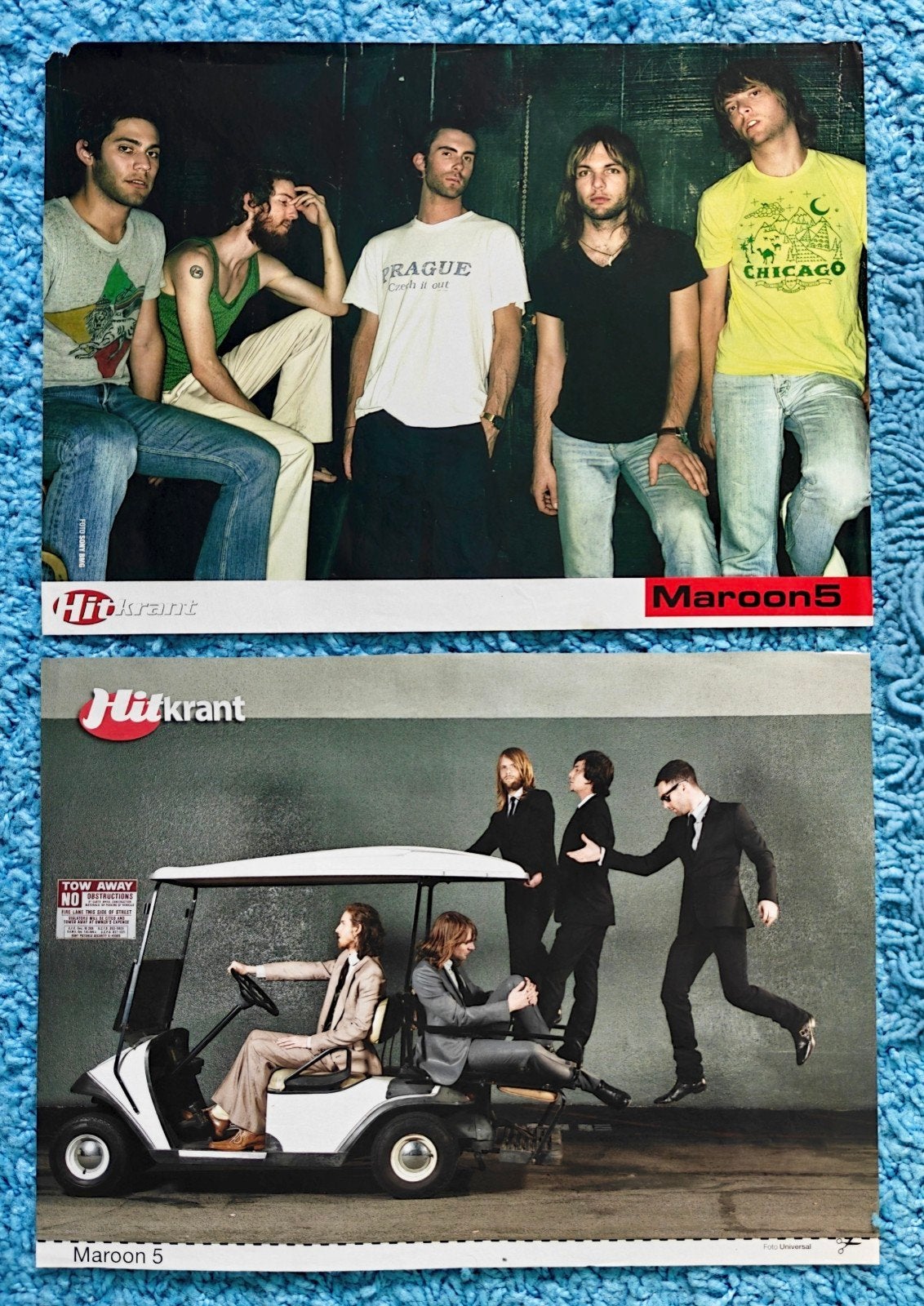 Maroon 5 posters hitkrant vintage, Ophalen of Verzenden, Zo goed als nieuw, A4 of kleiner, Muziek