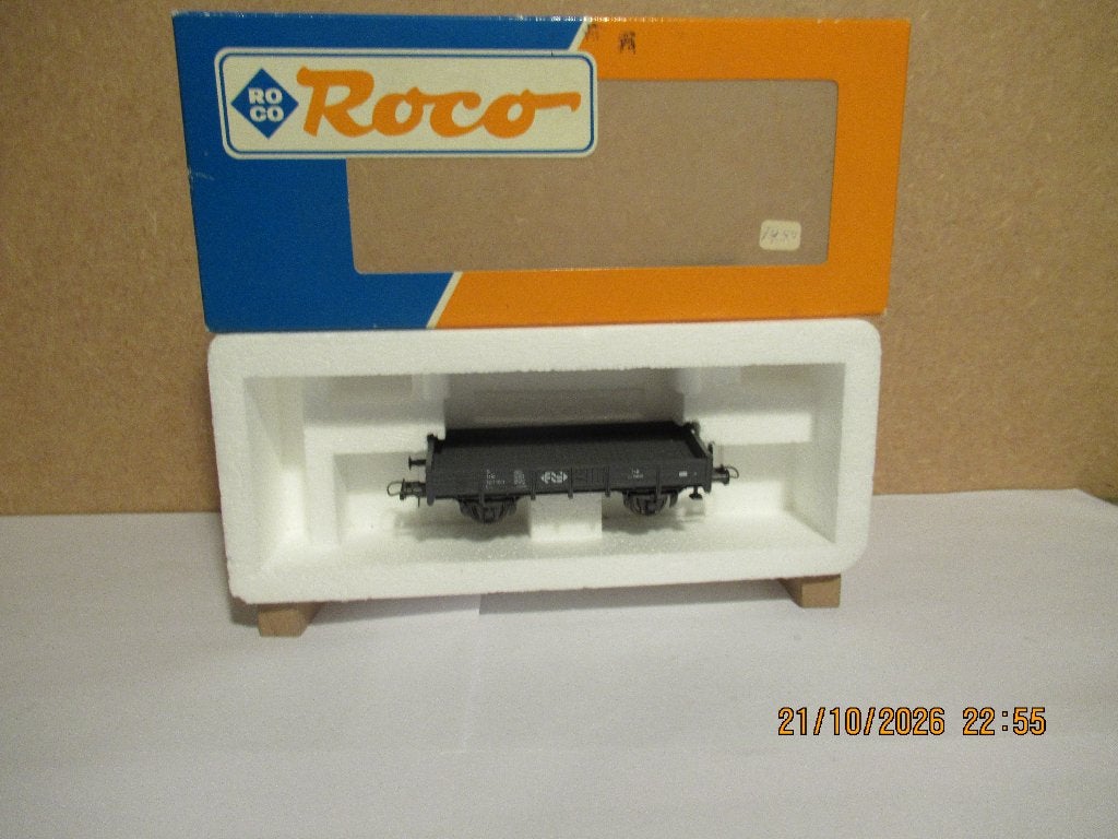 Roco  platte wagon, Gelijkstroom, Wagon, Ophalen of Verzenden, Roco