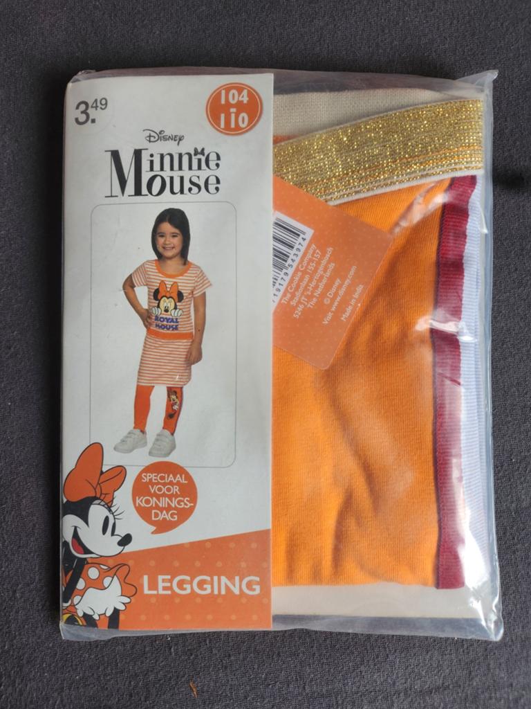 Disney oranje legging Minnie Mouse 104-110 NIEUW (goud), Kinderen en Baby's, Kinderkleding | Maat 104, Ophalen of Verzenden, Nieuw