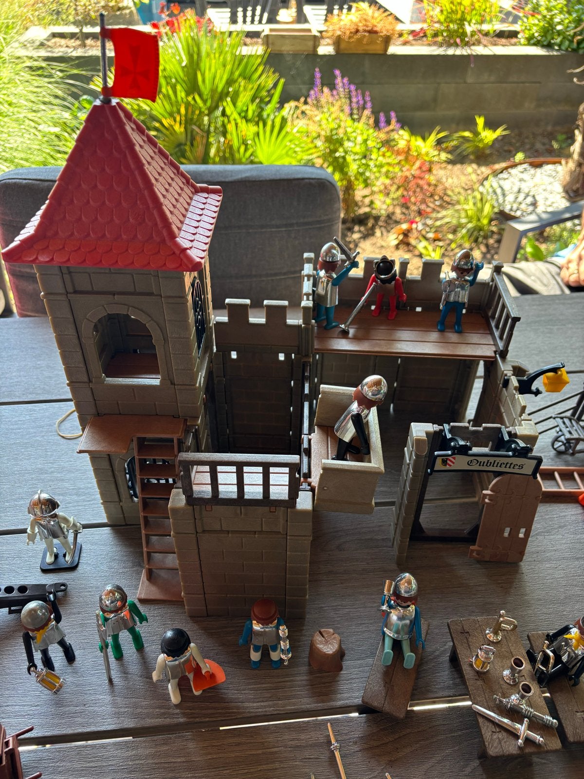 Playmobil Kasteel uit 1977 met diverse attributen, Gebruikt, Complete set, Kasteel/Fort, Historisch
