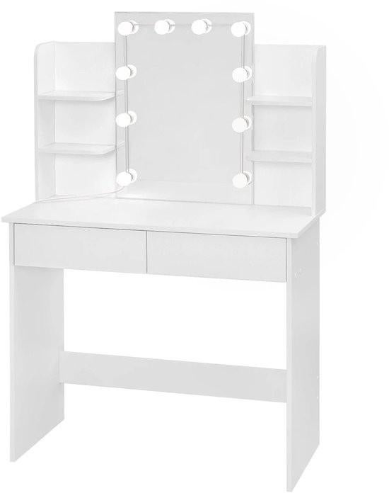 Kaptafel - Make-up Tafel - Kaptafel met Spiegel en Verlichti, Corvance B.V., Verzenden, Nieuw, Corvancebol@gmail.com