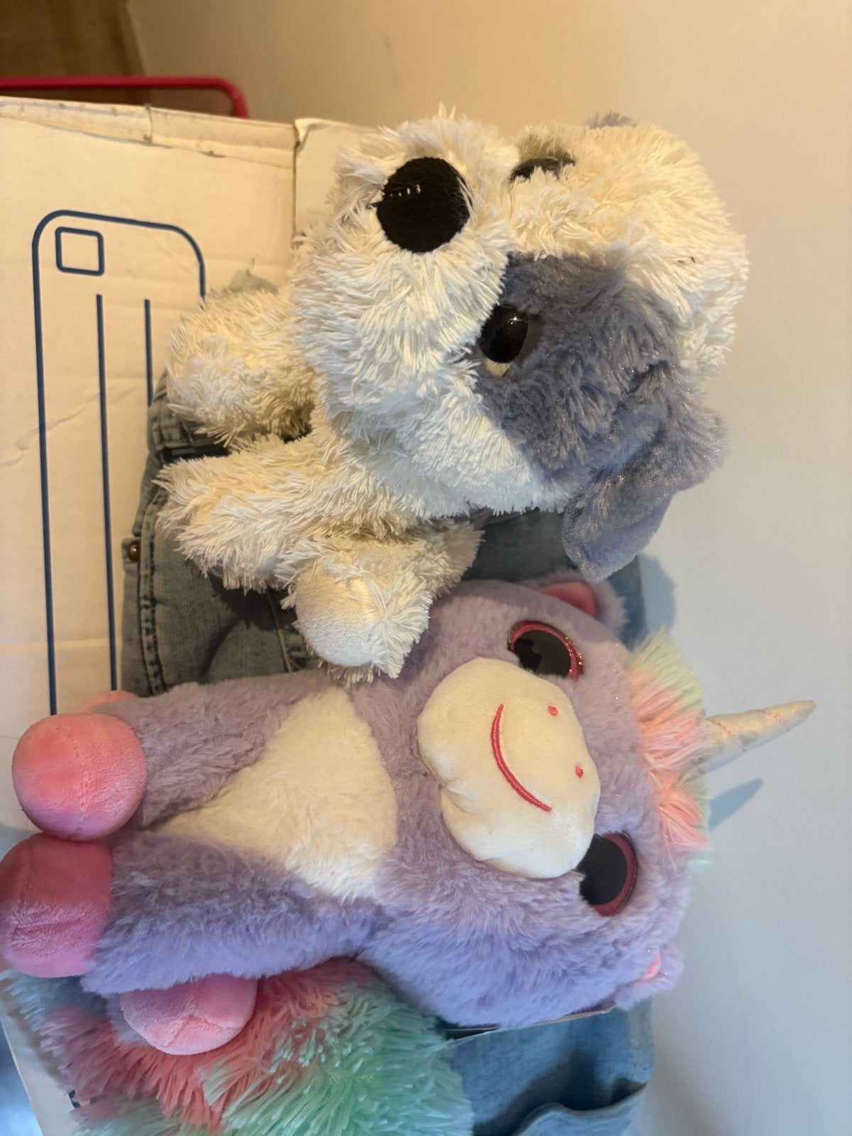 Ty knuffels eenhoorn en hond, Paars, Gebruikt, Eenhoorn, Ophalen of Verzenden