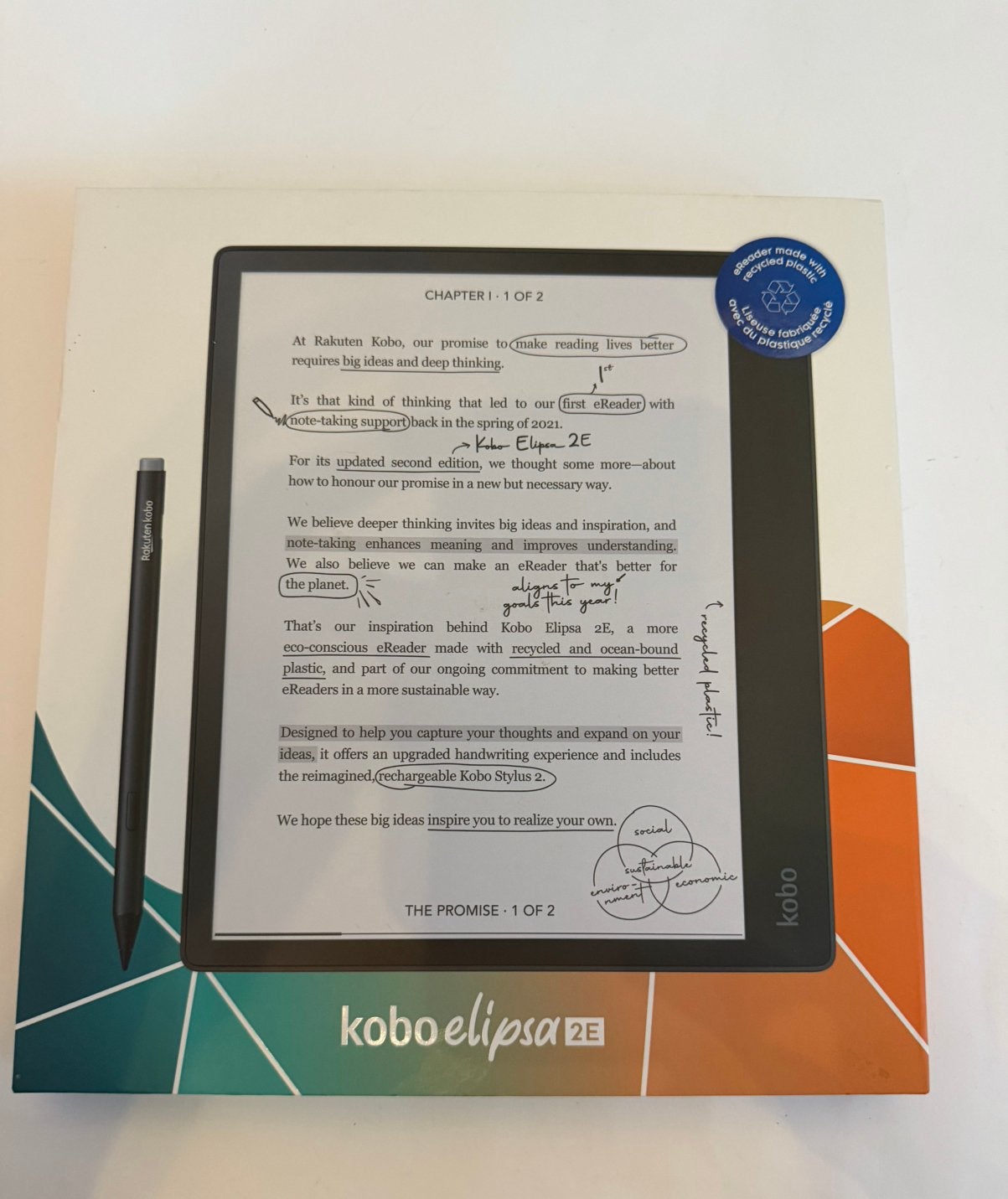 Kobo Elipsa 2E Bundel | Stylus 2, Cover & Doos, Computers en Software, E-readers, Verzenden, Bluetooth, Kobo, Kobo