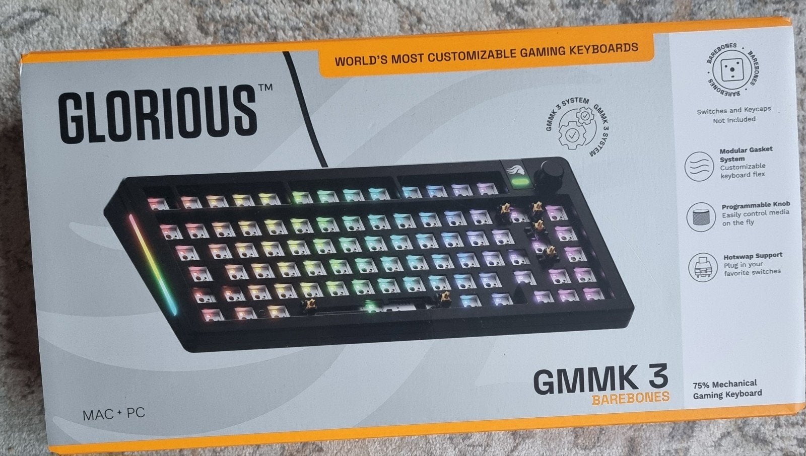 Glorious Gaming GMMK 3 75% Barebones, Ophalen of Verzenden, Nieuw, Glorious Gaming, Gaming toetsenbord