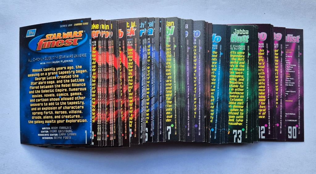 1996 Star Wars FINEST Trading cards - Topps (chromium) set, Ophalen of Verzenden, Zo goed als nieuw, Overige typen