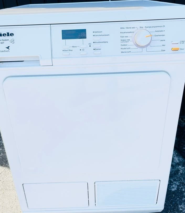 Mooie, Miele Warmtepompdroger 7KG EcoComfort top staat A+++, Ophalen, 6 tot 8 kg, Zo goed als nieuw, Voorlader