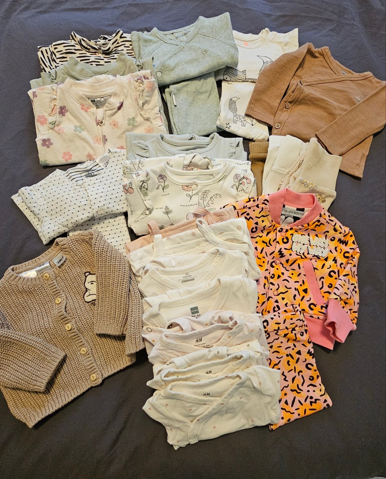 Kledingpakket baby 25 stuks, maat 50, Ophalen of Verzenden, Zo goed als nieuw, Jongetje of Meisje, Overige typen