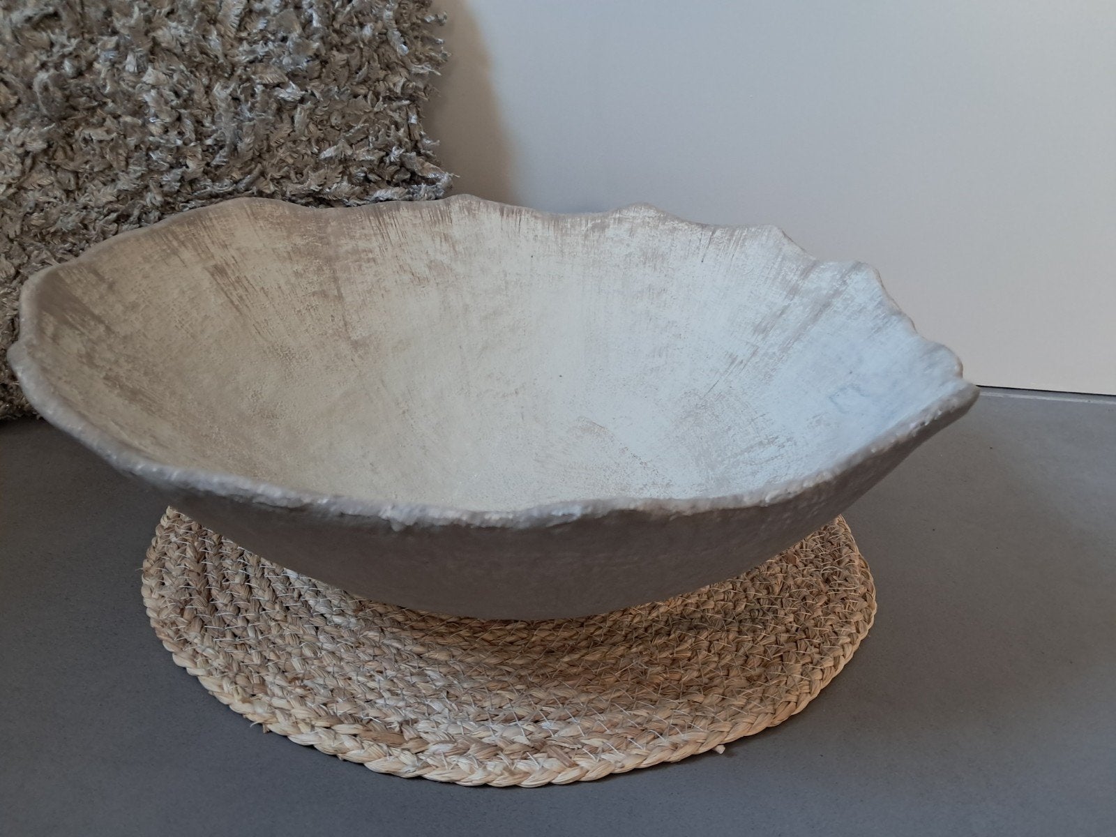 Decoratieve schaal van papier-maché, Overige materialen, Gebruikt, Schaal, Ophalen of Verzenden