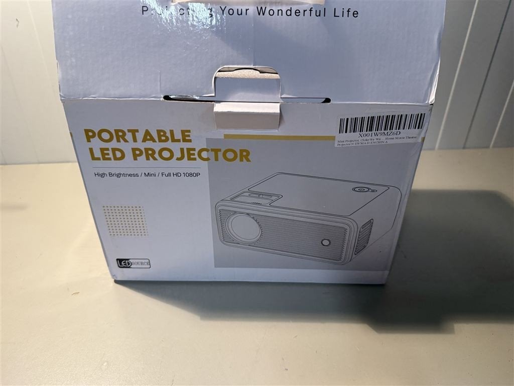 Portable led projector - WiFi Mini Projector 1080P Full HD, Ophalen of Verzenden, Zo goed als nieuw, LED