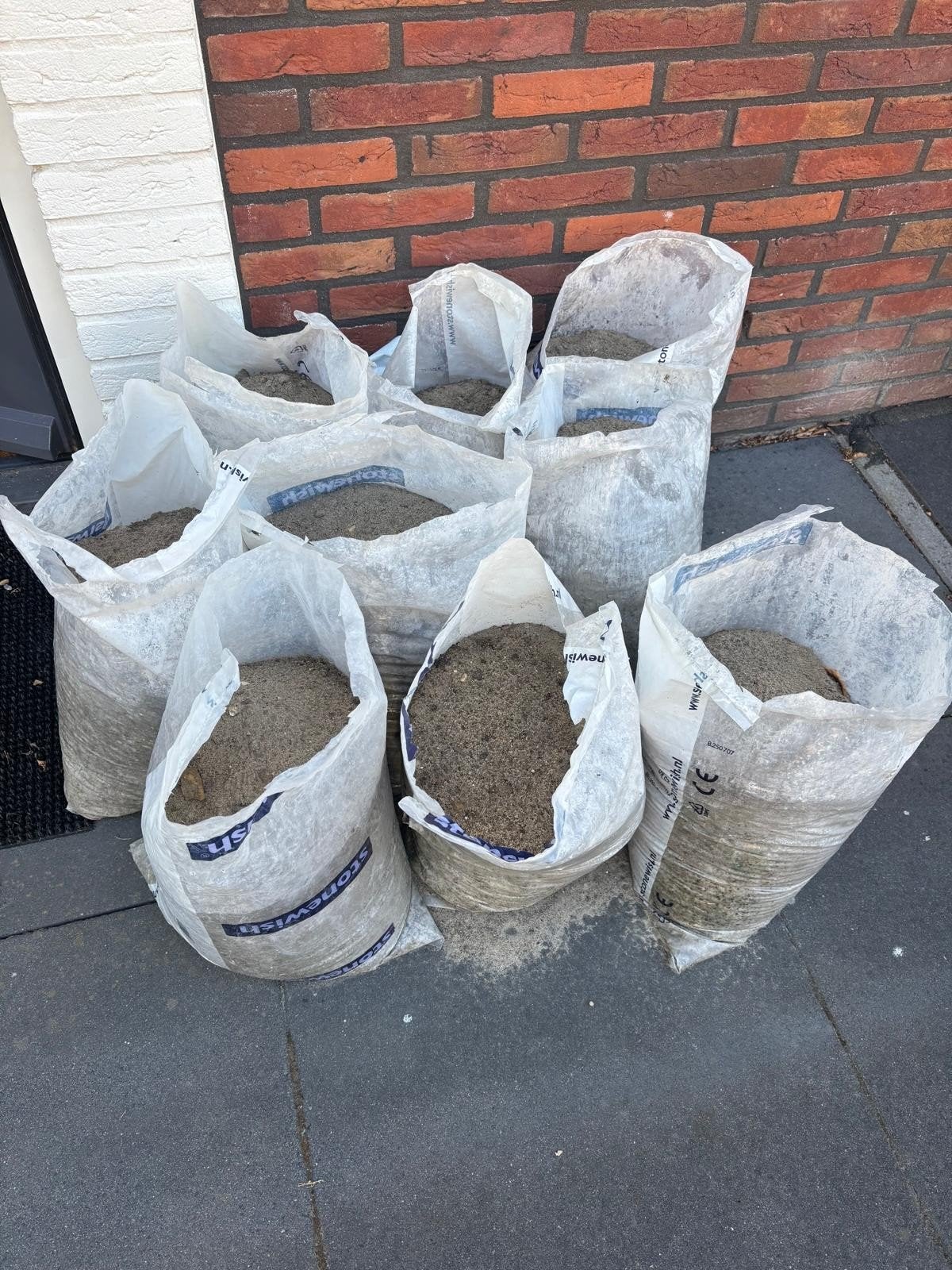 Zand in zakken - Ophoogzand / Straatzand, Ophalen, Gebruikt, Straatzand