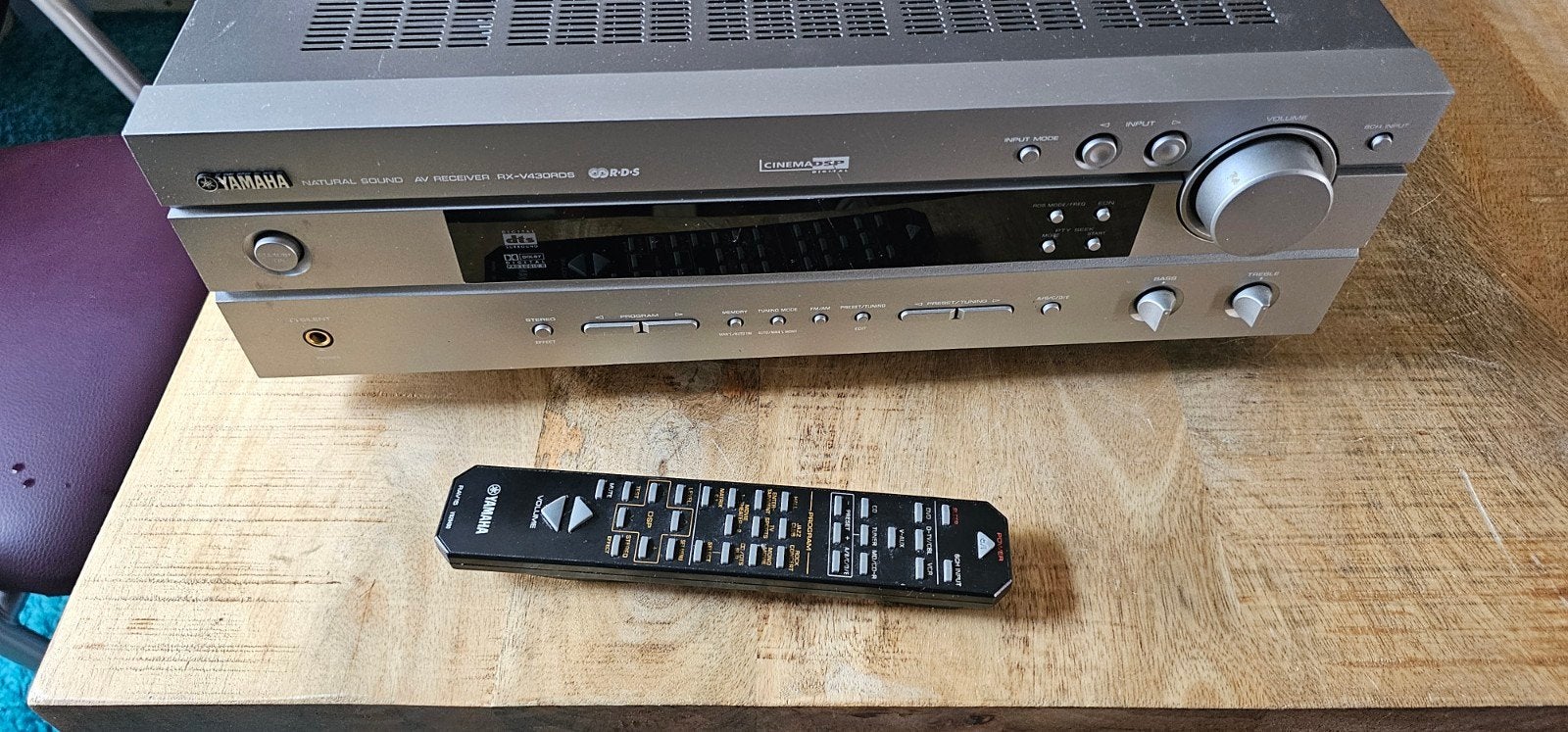 YAMAYA RX-V430RDS NATURAL SOUND VERSTERKER RECEIVER, Ophalen of Verzenden, 120 watt of meer, Yamaha