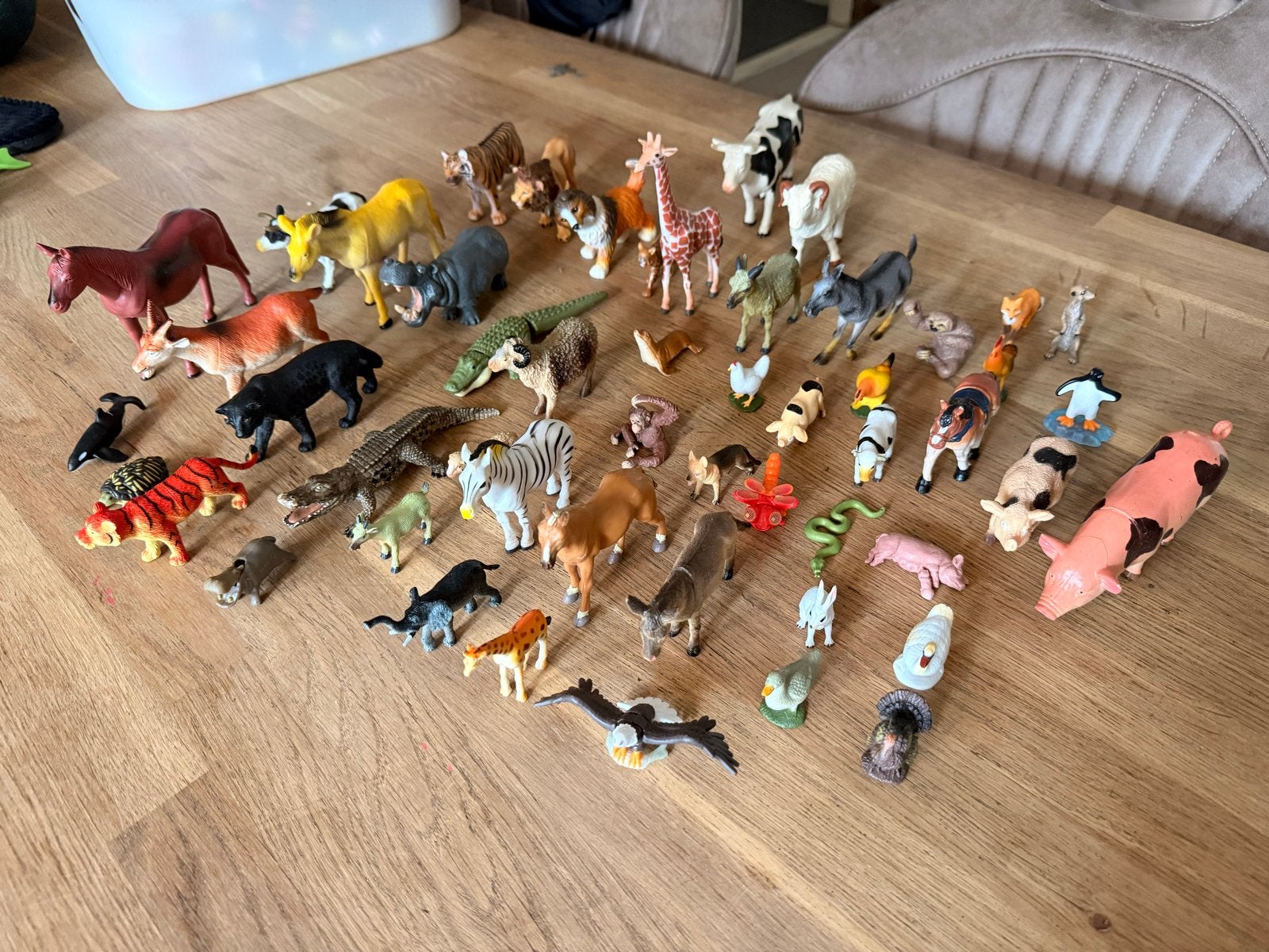 Grote collectie speelgoedboerderijdieren en wilde dieren, Ophalen, Gebruikt