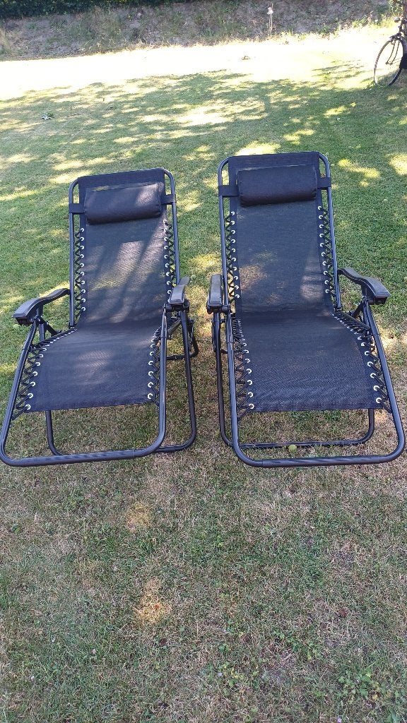 Tuin/ligstoel, Tuin en Terras, Ophalen, Zo goed als nieuw, Metaal, Inklapbaar