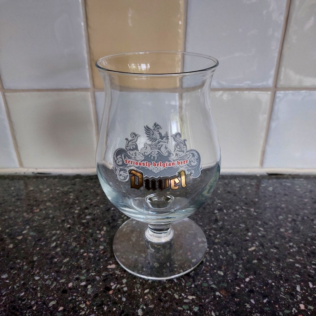 Duvel bierglas Seriously Belgian Beer uit 2005, Ophalen of Verzenden, Zo goed als nieuw, Glas of Glazen, Duvel