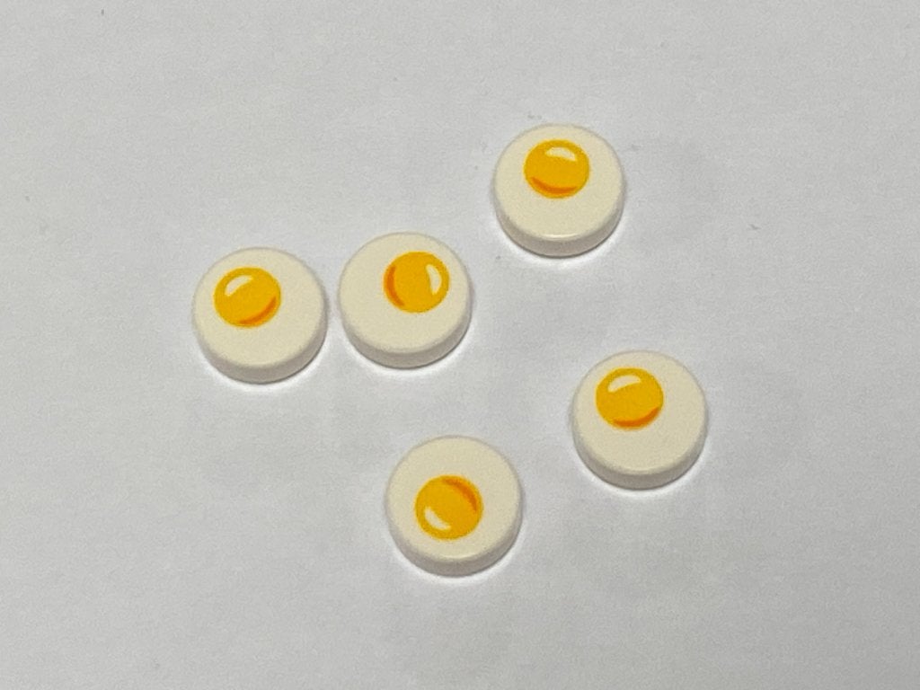Partij nieuwe Lego 5x witte 1x1 ei tegels, Overige thema's, Lego, Nieuw, Ophalen of Verzenden