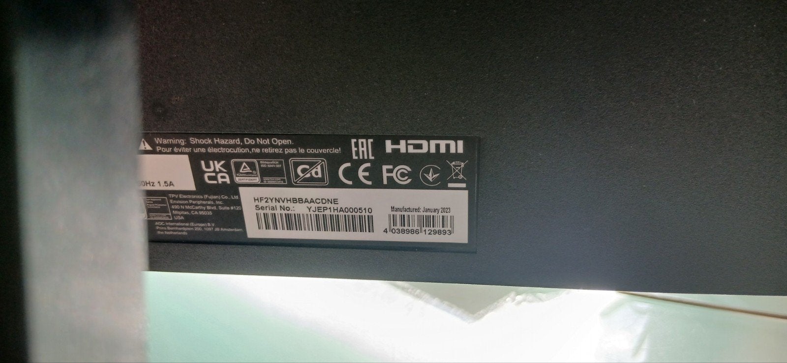 AOC 27G2SAE/BK 27" Gaming Monitor 144Hz (Defect scherm), Computers en Software, Monitoren, Ophalen of Verzenden