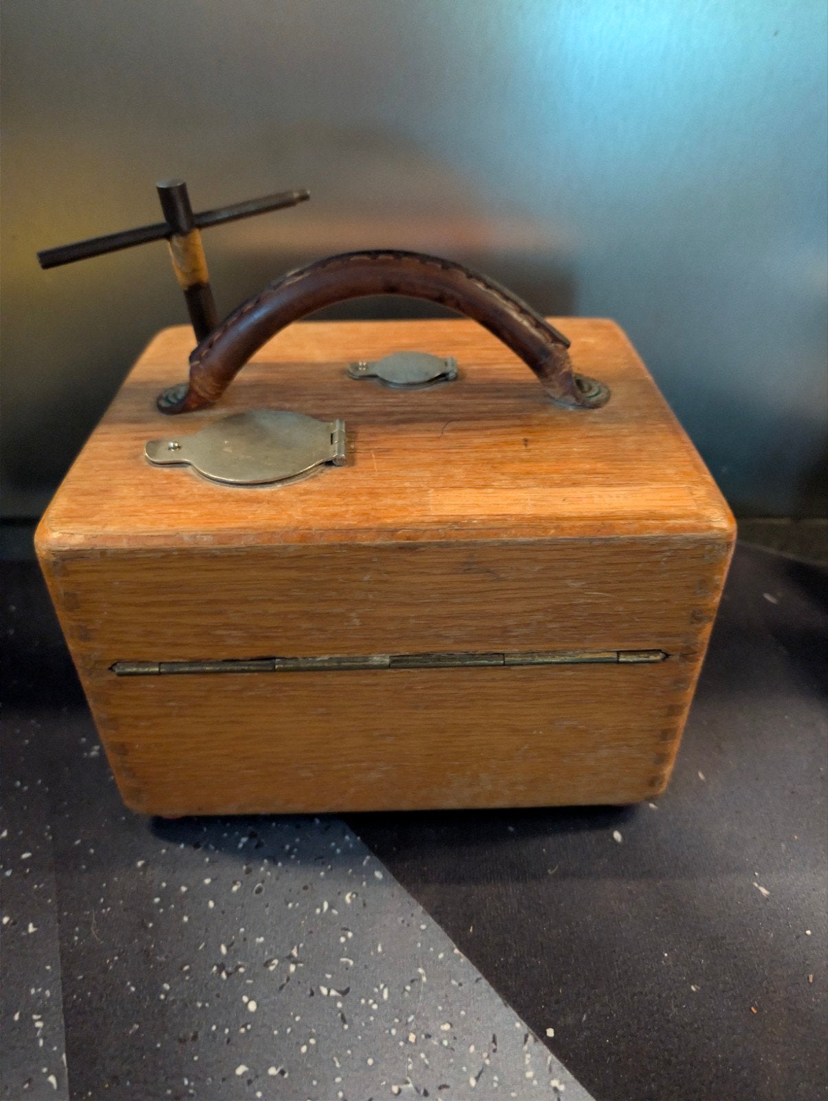 Antieke Duivenklok - Benzing - Houten Kist, Ophalen of Verzenden