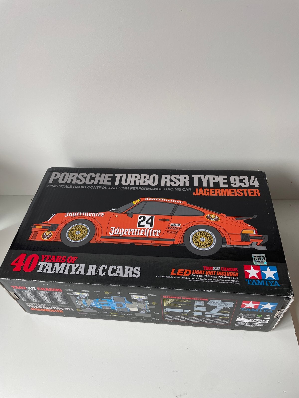 Tamiya Porsche Turbo RSR Type 934 Jägermeister RC Auto, Ophalen of Verzenden, Nieuw, Auto onroad