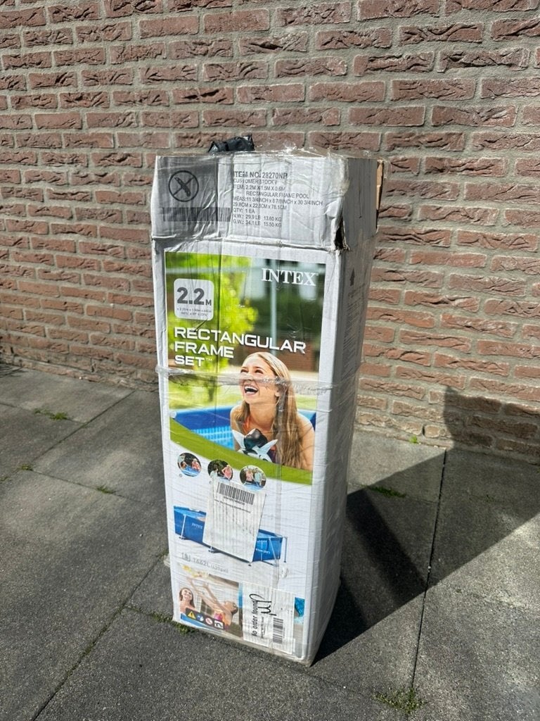 Intex Opzetzwembad 2,2 x 1,5 x 0,6 (1), Tuin en Terras, Zwembad-toebehoren, Ophalen of Verzenden, Zo goed als nieuw, Overige typen