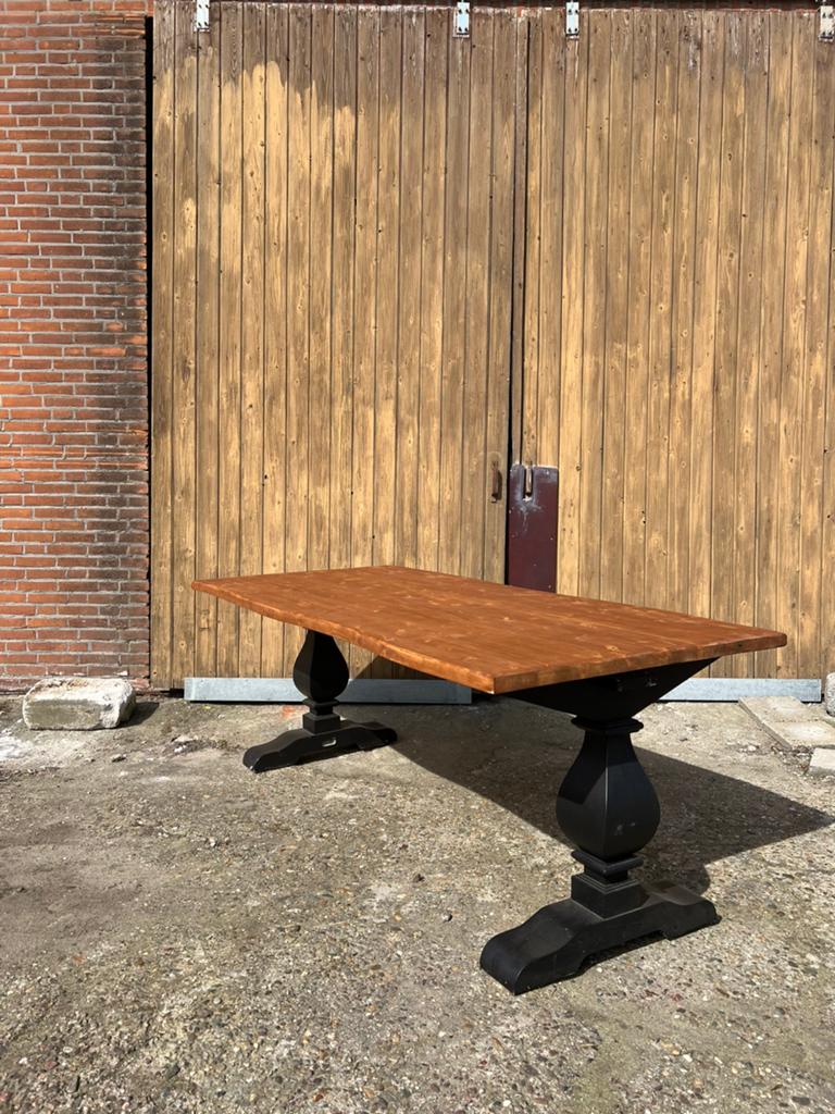 Boomstamtafel met kasteel poten, Ophalen, 50 tot 100 cm, Rechthoekig, Nieuw
