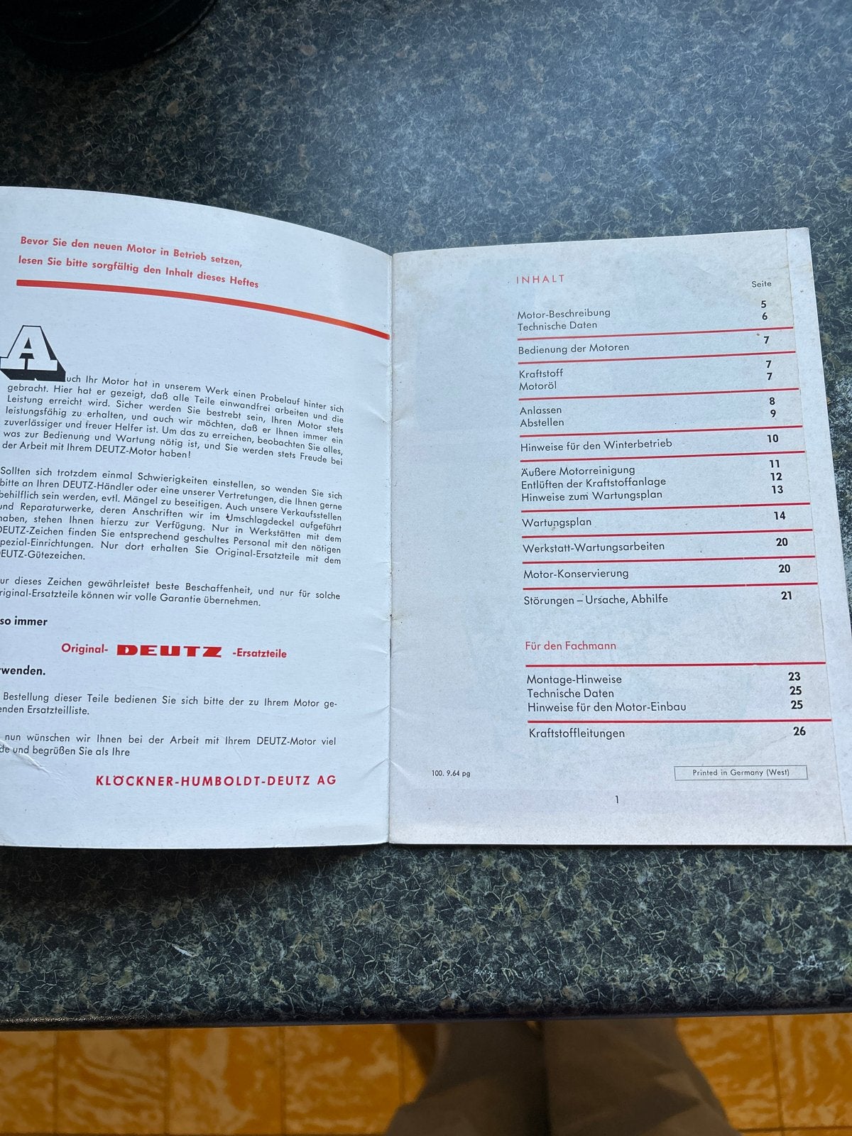Deutz F1L 812 F2L 812 Bedienungsanleitung Motorhandleiding, Ophalen of Verzenden, Gelezen, Autotechniek