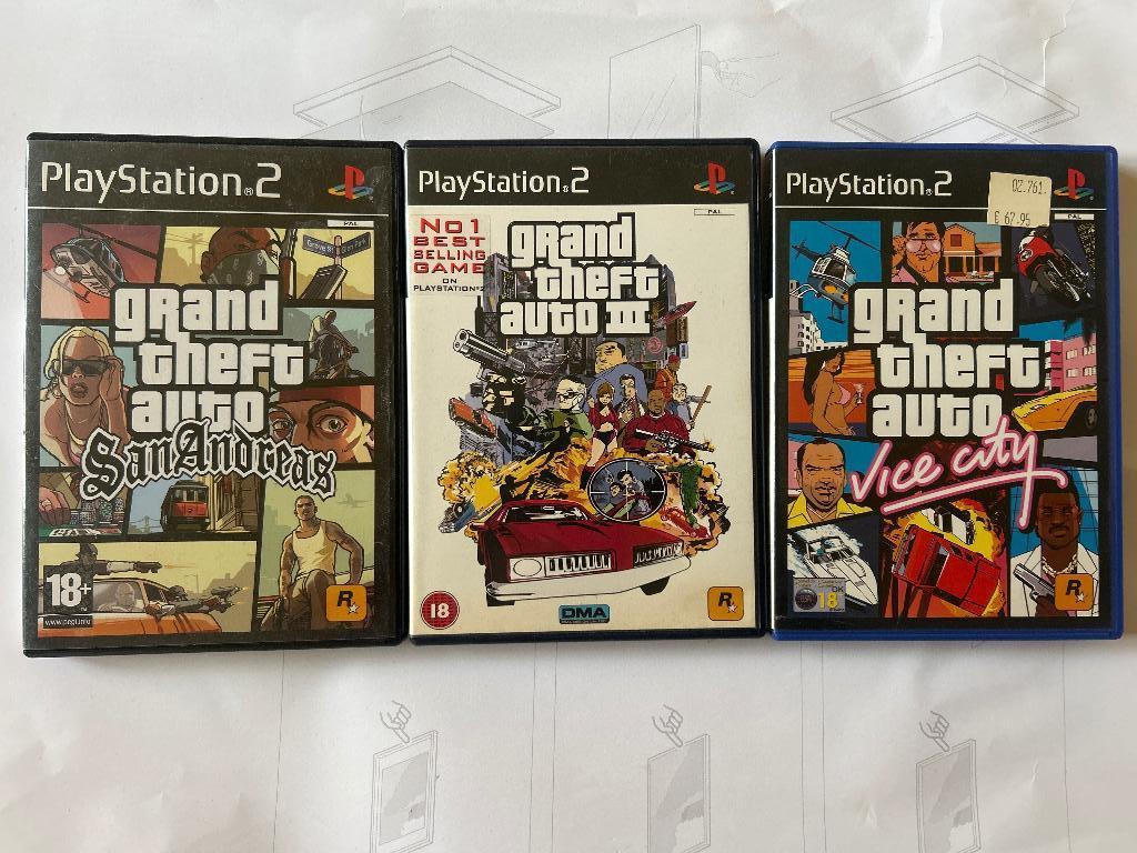 GTA Trilogy PS2 + Memory Card – Direct Speelbaar, Spelcomputers en Games, Games | Sony PlayStation 2, Vanaf 18 jaar, 1 speler