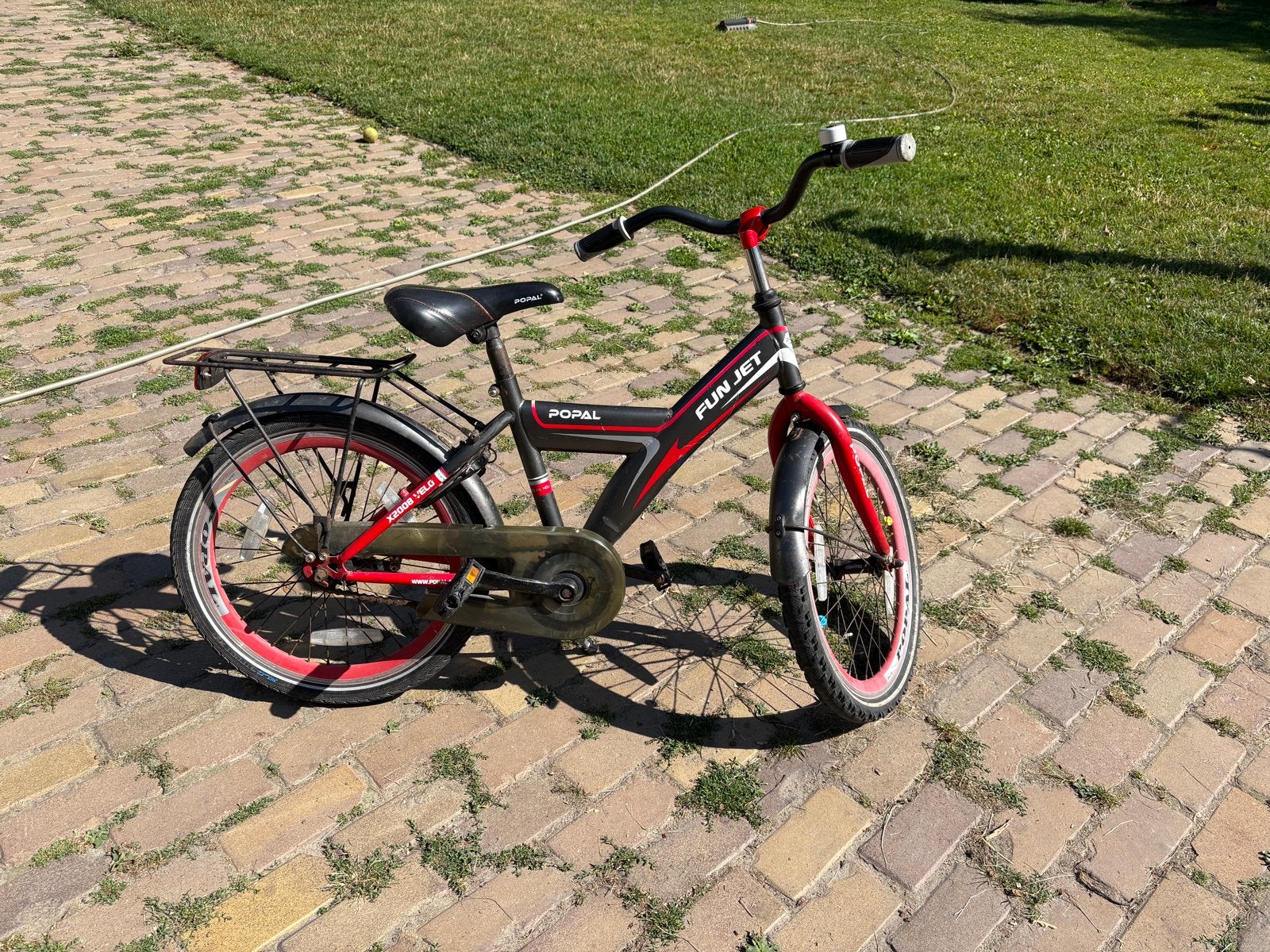Popal Funjet kinderfiets - 20” - Rood/Zwart met terugtraprem, Ophalen, Gebruikt, 20 inch
