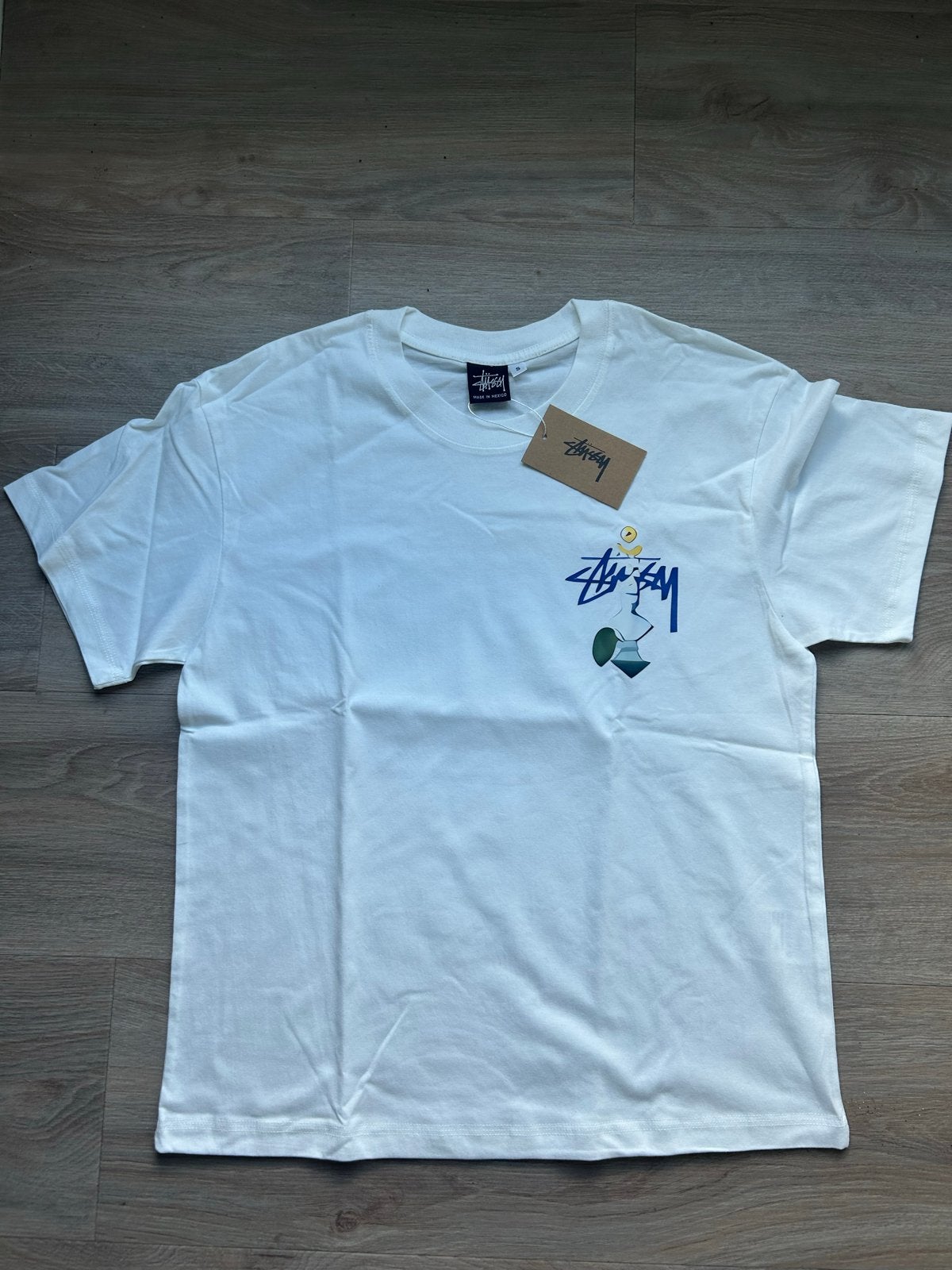 Stussy T-shirt Maat S - Nieuw met labels, Kleding | Heren, T-shirts, Verzenden, Nieuw, Maat 46 (S) of kleiner, Wit