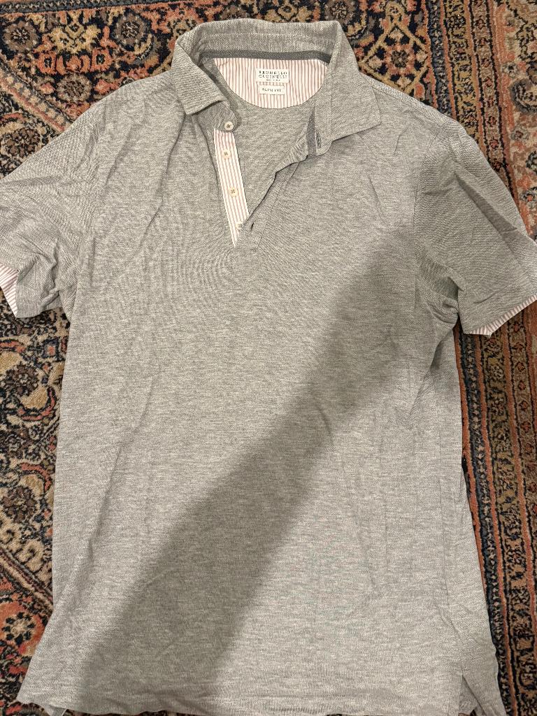 Brunello Cucinelli polo S, Kleding | Heren, Polo's, Gedragen, Blauw, Ophalen