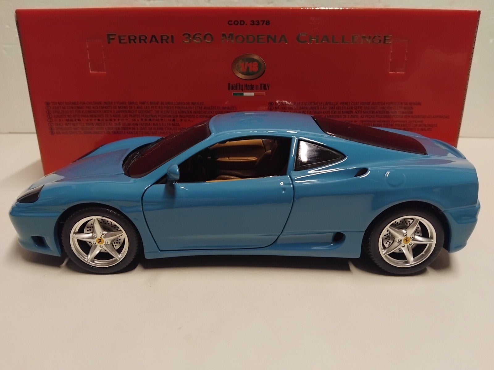 Ferrari 360 Modena black windows Bburago special 1:18 KRD, Ophalen of Verzenden, Zo goed als nieuw, Auto, Bburago