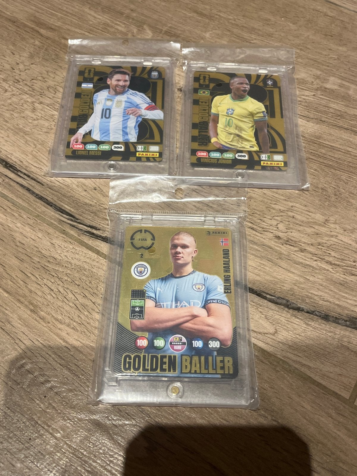 Panini golden ballers messi haaland vinicius, Ophalen of Verzenden, Zo goed als nieuw, Buitenlandse clubs, Spelerskaart