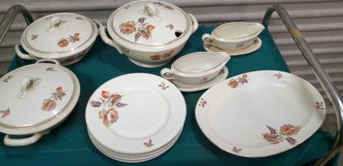 servies set 11 delig,, Huis en Inrichting, Ophalen of Verzenden, 'T Olde Gre-j, Info@toldegrej.nl, Endepoelstraat 20f Didam