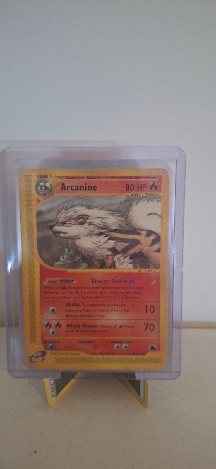 Pokémon Kaart - Arcanine 3/144 Skyridge, Hobby en Vrije tijd, Verzamelkaartspellen | Pokémon, Ophalen of Verzenden, Gebruikt