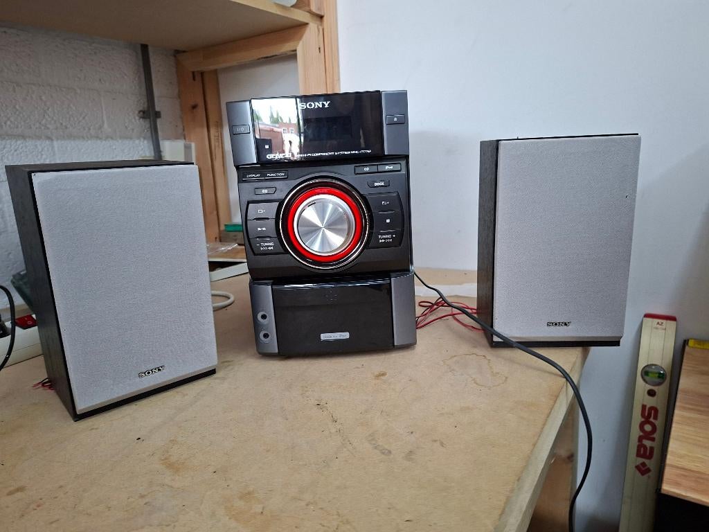super stereo set sony cd radio en set boxen, Audio, Tv en Foto, Stereo-sets, Microset, Tuner of Radio, Zo goed als nieuw, Ophalen