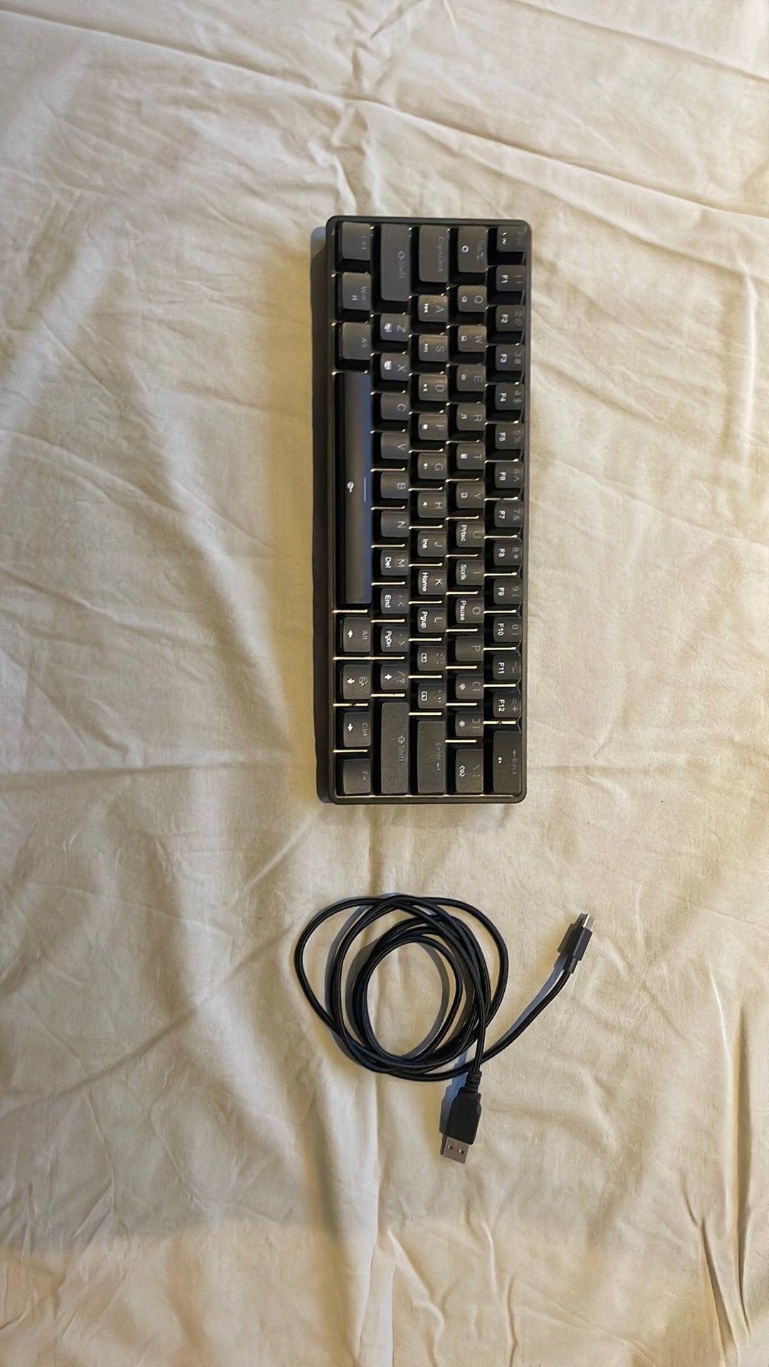 DK61SE toetsenbord met blauwe switches, Computers en Software, Gaming toetsenbord, Nieuw, Ophalen of Verzenden, Qwerty