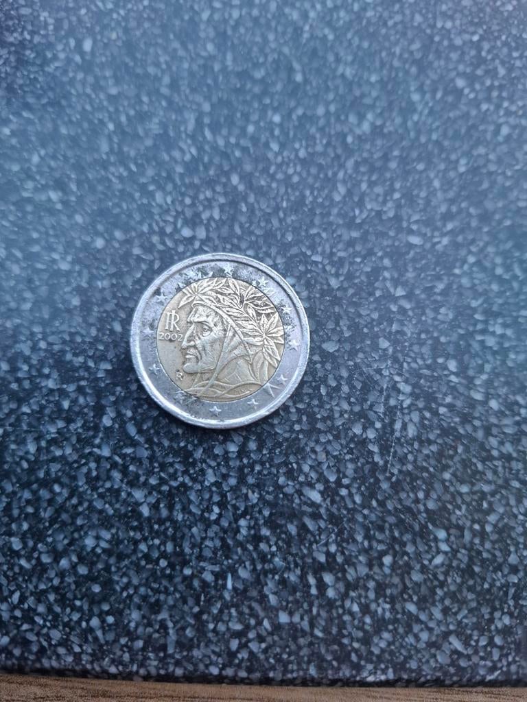 2002 Dante Alighieri 2 Euro munt Italië, Postzegels en Munten, Munten | Europa | Euromunten, Ophalen of Verzenden, Italië, 2 euro