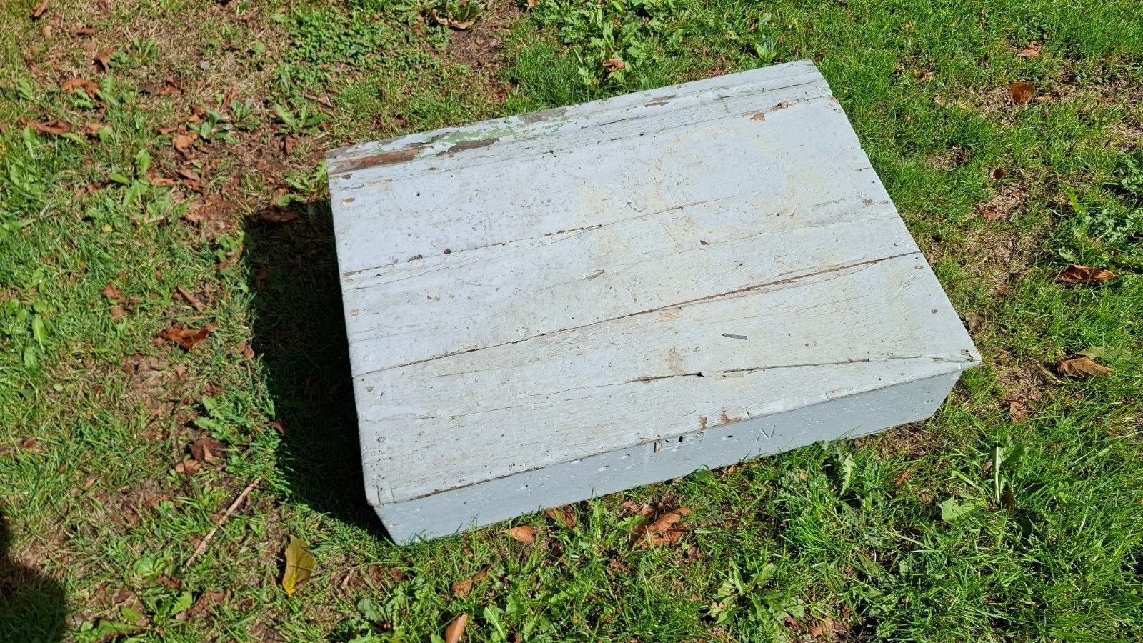 brocante oude houten lessenaar originele ketting kist, Antiek en Kunst, Curiosa en Brocante, Ophalen