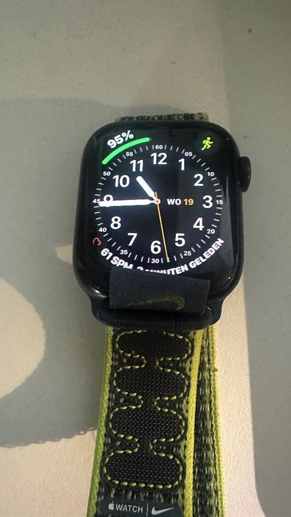 Apple Watch Serie 9 (GPS) 41 mm - aluminium, Gebruikt, Hoogte, Apple Watch ⌚️, Zwart
