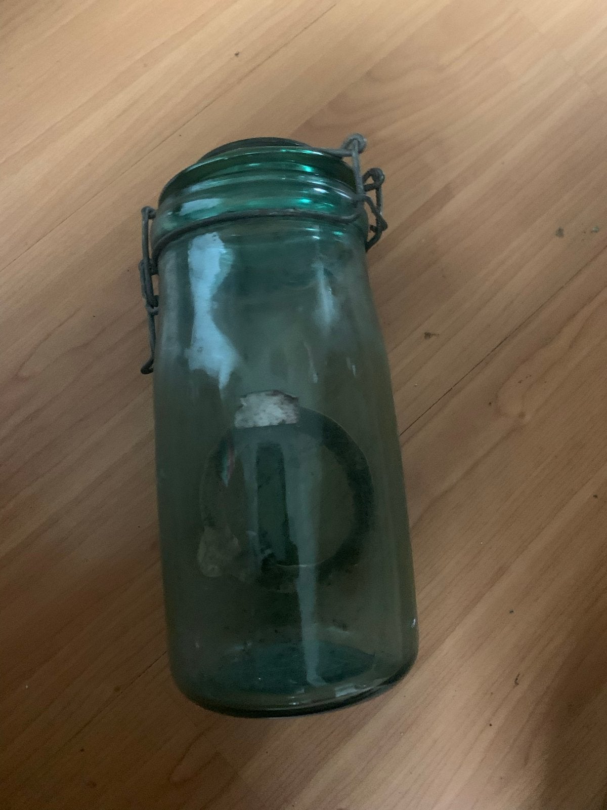 Vintage Groene Weckpot met Beugelsluiting, Ophalen of Verzenden