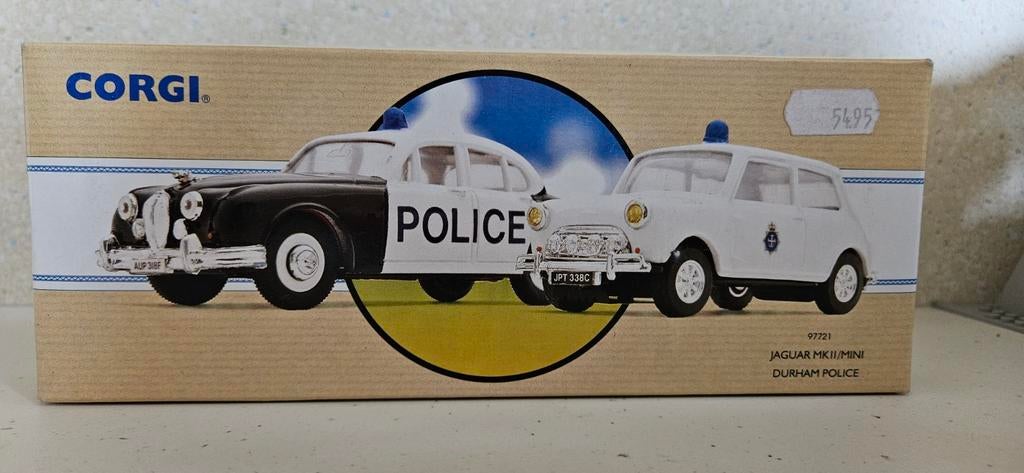 Corgi Limited Edition Jaguar MKII/Mini Durham Police, Ophalen of Verzenden, Nieuw, Auto, Corgi