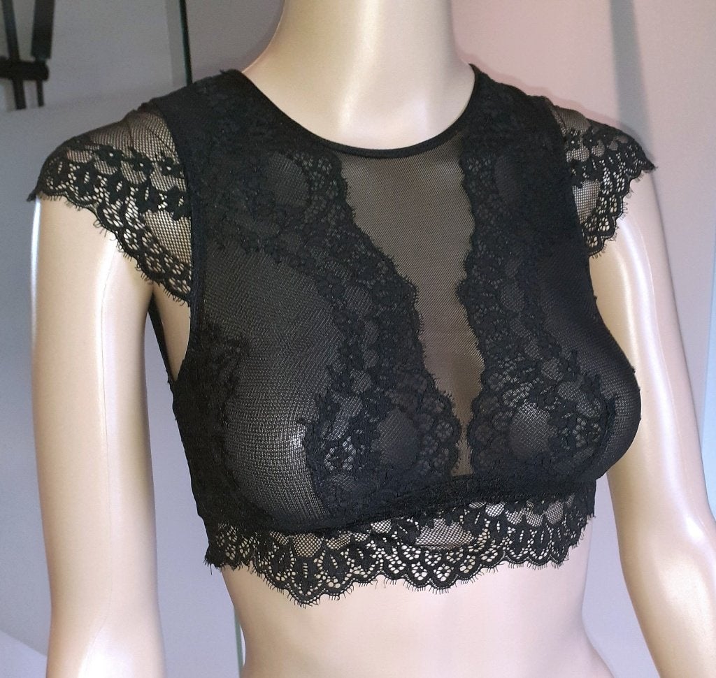bralette zwart kant Hunkemoller Marie XS, Ophalen of Verzenden, Zwart, BH