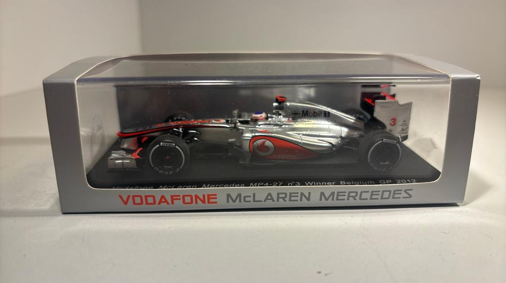F1 McLaren mercedes mp4-27 #3 jenson button 2012 spark 1.43, Hobby en Vrije tijd, Modelauto's | 1:43, Overige merken, Auto, Ophalen of Verzenden