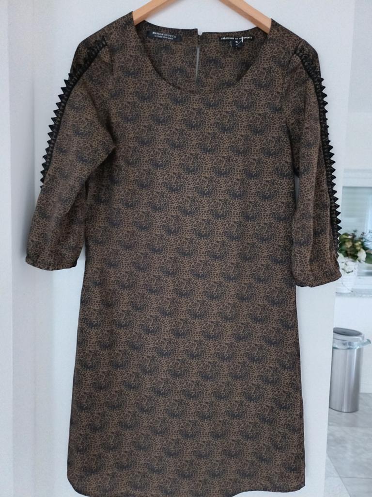 Maison Scotch jurk maat 1 / maat S Nieuw, Bruin, Nieuw, Maat 36 (S), Boven de knie