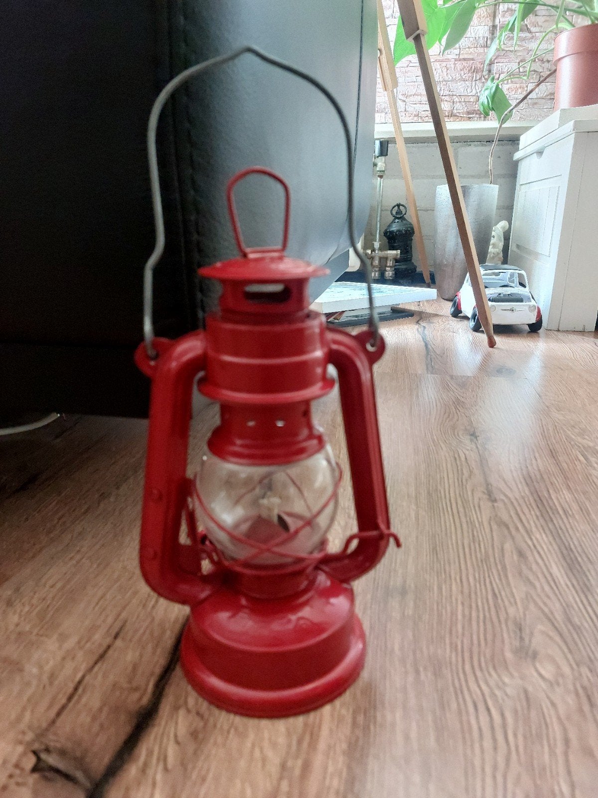 Rode olielamp / benzine lamp - Moon Light, Ophalen of Verzenden