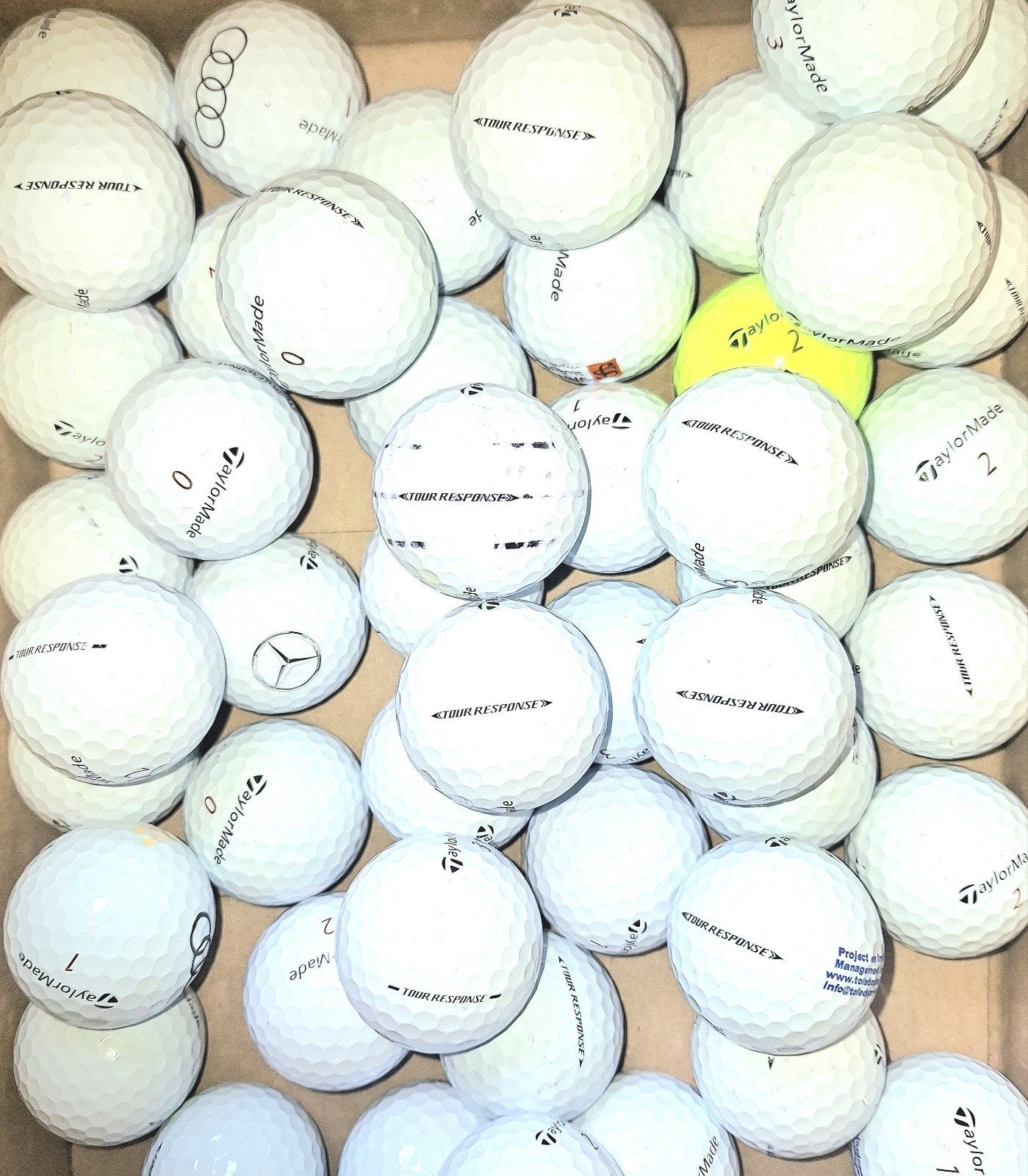 50 Taylor Made Tour Response golfballen, Ophalen of Verzenden, Bal(len)
